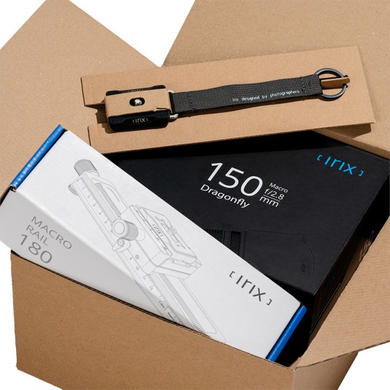 Irix Kit 150mm Pentax K + Makroschiene 180 + Schlüsselanhänger